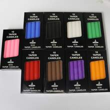 1 Box Of 10pcs, 16cm High Straight Candles, Each Lasts 2 Hours, Unscented, Suitable For Indoor/Outdoor, Emergency Lighting, Wedding, Church, Holiday, Birthday Party And Event Decoration, Dripless Tapered Design Gifts Graduation