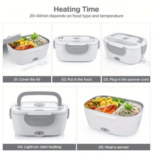 圣诞节便携式大容量电热饭盒，食物保温器，不锈钢容器，适用于汽车、卡车、办公室和户外，多功能设计，方便高效，家居装饰新年礼物