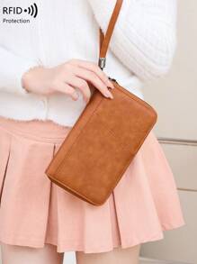 Nova Carteira com Zíper Bloqueador RFID, Organizador de Passaporte, Carteira de Passaporte Multifuncional de Grande Capacidade, Bolsa de Viagem da Moda para Avião, Viagem, Fitness, Acampamento, Cruzeiro, Essenciais de Férias