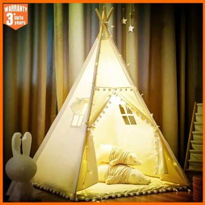Lều trẻ em 1,6M Nhà chơi Wigwam cho trẻ em Lều trẻ em di động Lều lâu đài trẻ em Phòng chơi cho bé gái Quà tặng trang trí gia đình Quà tặng tiệc mừng em bé