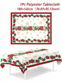 1 khăn trải bàn bằng polyester Giáng sinh, khăn trải bàn trang trí Giáng sinh, khăn trải bàn hình bông tuyết trạng nguyên, khăn trải bàn trang trí hoàn hảo cho tiệc Giáng sinh năm mới của gia đình, trang trí nhà cửa phòng ăn bàn Giáng sinh, đồ trang trí Giáng sinh, đồ trang trí Giáng sinh, đồ trang trí Giáng sinh - bông tuyết trên viền hoa nho - Xem 3