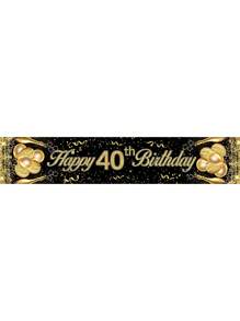 1 chiếc khăn trải bàn mừng sinh nhật lần thứ 50 màu đen và vàng 180cm x 35cm, trang trí bàn tiệc sinh nhật cho sinh nhật lần thứ 40, 18, 21, 30, 40, 50, 60, 70, 80, 90, Giáng sinh - Nhiều màu - Xem 13