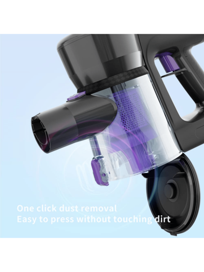 TEXOUS Piece Cordless Stofzuiger Cleaner 250W 22000Pa Cell Battery, 40min Working Time, 2.6KG Lightweight, Layer Filtration System, 0.7L Dust Bin, Gears Suction, Data Display, Folding Extension Tube, In Accessories, Low Voice, Portable held Stick Home Carpets Vloer Desktop Curtain Corner Pet Hair view 8