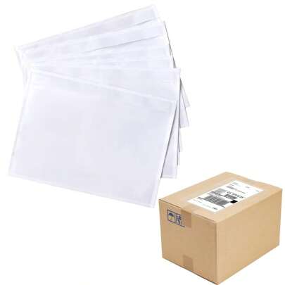 Mangas para etiquetas de remessa 5,91'' x 8,66'' (15x22 cm) - Adesivo forte na parte traseira para etiquetagem segura da embalagem, protege documentos com bolsas de recibos de embalagem - Mangas de embalagem para correspondência e embalagem - Volta às aulas à prova d'água