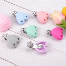3/6pcs Fashion Decoration Heart-Shaped Silicone Fixing Clip 6 Color Random Set For Assembling Chains, Beads, Pendants, A Variety Of Handmade Accessories Home Decorative Supplies Valentines