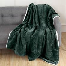 Mocassi Reversible Sherpa Throw 50" X 60" - Sherpa Back Throw Blanket - 奶油 - 查看 10