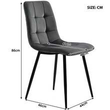 Rosahqnda Chaises de salle à manger - Noir - Voir 3