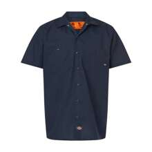 Dickies - Industrial Short Sleeve Work Shirt - S535 - Dark Navy - View 4