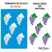 Stencil 8 X 12 Mini Grapes Hollow Mold For Painting On Fabric MDF Wood Wall Floor Paper T-Shirt Dishcloth - 白色 - 查看 2