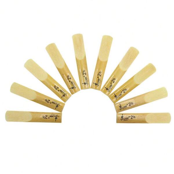 10pcs LADE E-Flat Alto Saxophone Reed With Transparent Case Strength 2.5