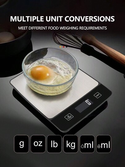 1pc Professional Unit Switching Kitchen Scale, 10KG HD Screen Roaster Scale, Waterproof High Precision Kitchen Cooking Scale, Italian Hand-Held Coffee Scale, Smart Coffee Scale For Brewing And Drip Filter Coffee, Multi-Unit Switching G/Kg/Oz/, Etc. , Tea Weighing, Food Weighing, Kitchen Tools.Battery Not Included [ New Year ]