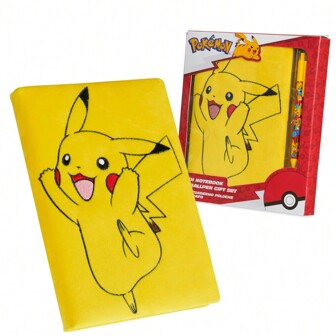 pokemon Notebook Pen Set Anime Stationery Supplies Diary Pikachu Charizard Homework School