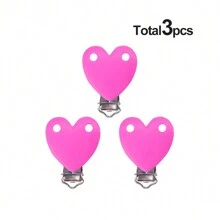 3/6pcs Fashion Decoration Heart-Shaped Silicone Fixing Clip 6 Color Random Set For Assembling Chains, Beads, Pendants, A Variety Of Handmade Accessories Home Decorative Supplies Valentines