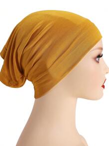1pc Women's Modal Solid Color Tube Hijabs Elastic Undercap Headband For Abaya Daily Under Cap Women Veil - Multicolor - View 13