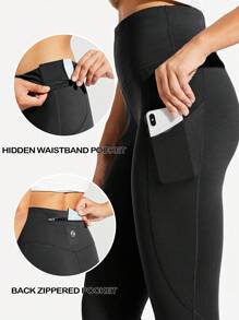 ZUTY 2 Stück thermisch gefütterte Leggings für Frauen, wasserabweisend, winterlich, wärmeisolierend, hoher Bund, Wanderleggings mit Taschen, Große Größen