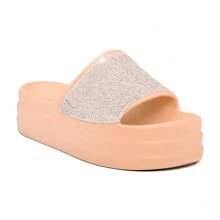 EVVA HIT Women's Flip Flops Platform Wedge Heel Very Light 100% EVA Women's Sandals EVA Sandal Platform EVA Clogs Women's Flat Sandal Evva Women's Sandals Women's Sandals - 米色 - 查看 3