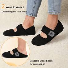 Unisex Women's Shoes Non-Slip Rubber Sole Casual Comfortable Lightweight Indoor Outdoor Daily - Black - View 6