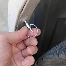 2pcs Double-Ended Screwdriver, Flathead And Head Keyring Tool, Portable Mini Pry Bar For Opening Parcels - Silver - View 4