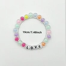 Pulsera personalizada con texto de cuentas - Estilo elegante y lindo, cuentas rosas traslúcidas - Pulsera personalizada con texto para uso diario y regalo. Adecuado para hombres, mujeres, parejas, cumpleaños, aniversario, madre, novio, novia. Personalizable con nombres, lemas, ubicaciones, fechas.