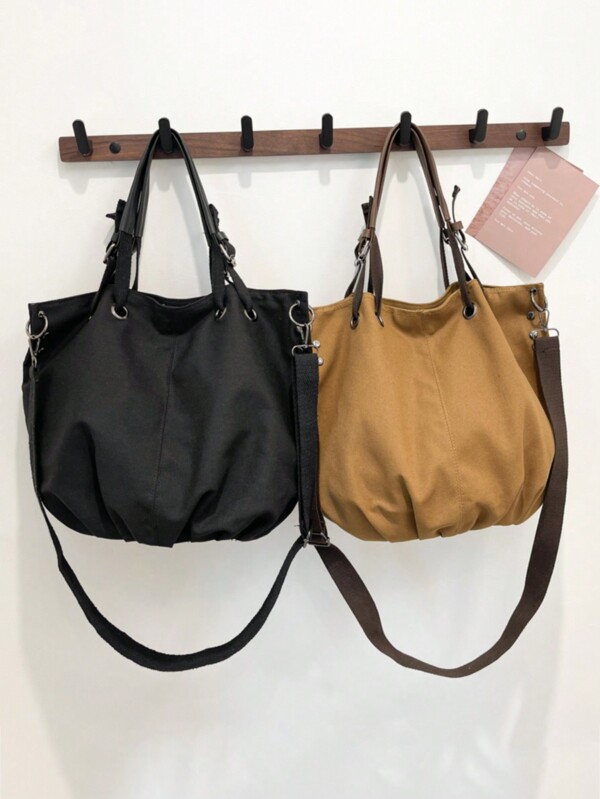 1 Pc Fashion Man's Casual Canvas Bag Pleated Design Handbag Purse Large Capacity Crossbody Bag Shoulder Bag Versatile Lightweight Portable Adjustable Strap For Daily Commuter Bag For Travel Vacation Business Outdoor College Shopping Sports Party Supermarket Schools Work Gifts For Friends Birthday Gifts Men Bag Sling Bag Cross Body Bag Bag For Men