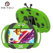 PRITOM 儿童幼儿平板电脑，四核，7 英寸儿童平板电脑，带 WiFi，32GB ROM，2GB RAM，双摄像头，儿童幼儿平板电脑，家长控制，教育学习儿童平板电脑带外壳（不含适配器） - 綠色 - 查看 1