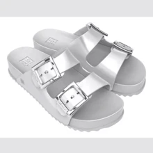 Zaxy Women's Partiner Papete Slide Sandal Casual Young Summer Original Launch - 銀色 - 查看 2