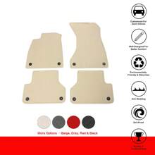4PC Car Mats Compatible With 2018-2024 Audi A5 RS5 S5 Sportback Beige/Black/Grey/Red Vehicle Mat Nylon Car Auto Front Rear Carpets Liner Protector Best Car Styling Accessories For New Year - Màu be - Xem 1