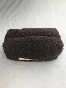 1 Peça Bolsa Cosmética de Estilo Pelúcia Portátil de Grande Capacidade, Mini Bolsa Fofa de Armazenamento de Cosméticos e Artigos de Papelaria, Organizador de Maquiagem, Estojo de Maquiagem, Organizador de Viagem de Toucador, Presentes Essenciais, Acessórios com Zíper