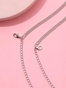 Decorative Bra Straps Elegant Bling 3 Rows Fancy Straps Replacement Extensions Adjustable Chain For Women Bra Tops Wedding Dress - Silver - View 7