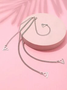 Decorative Bra Straps Elegant Bling 3 Rows Fancy Straps Replacement Extensions Adjustable Chain For Women Bra Tops Wedding Dress - Silver - View 4