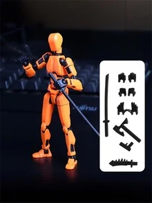 拼装玩具公仔 多色 自行组装 有趣可动玩具 多关节可动 圣诞礼物 - 多色隨機 - 查看 8