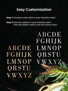 1 chiếc kẹp tóc cá nhân hóa kẹp tóc tùy chỉnh bằng da cá sấu giả có chữ cái viết tắt tùy chỉnh kẹp tóc bằng da cá sấu kẹp tóc kết cấu nổi thanh lịch - Nhiều màu - Xem 10