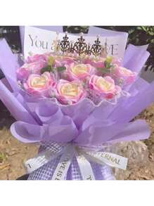 3 卷缎带装饰彩色丝带 4 厘米 114 米颜色 16 鹅黄色丝带卷 开学情人节 - 淺藍色 - 查看 3