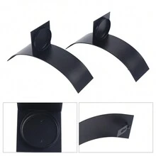 Futchoy Portacandele da parete Fuychoy, set di 2, portacandele in metallo, tazza in vetro nera 20,5 * 11 * 6 cm - nero - Visualizzare 11