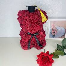 1 件玫瑰熊与医生帽创意毕业礼物，毛绒泰迪熊适合派对、周年纪念、生日、毕业典礼 - 多色 - 查看 12