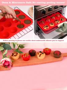 1pc/2pcs/3pcs/5pcs 12/24 Cups Nonstick Silicone Muffin Pan Silicone Baking Mold For Pastry Cupcake Cake Tart Bread Brownie