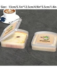 Hộp đựng cơm trưa 1 món - Hộp đựng bánh mì nướng có thể tái sử dụng và giặt được - Hộp đựng thực phẩm chống rò rỉ di động Hộp đựng Bento, Thích hợp đựng bánh mì, các loại hạt, đồ ăn nhẹ, trái cây, bánh ngọt - Hộp đựng đồ nhà bếp - Nhiều màu - Xem 9