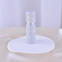 1pc 10ml Diamond Studded Empty Refillable Bottle, Portable Travelsize For Cosmetics, Perfume, Liquid