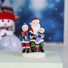 1 件圣诞橱窗展示道具圣诞老人树脂小雕像，圣诞装饰品 - 彩色 - 查看 5