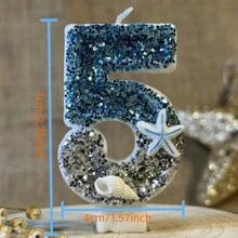 Trang trí bánh nến sinh nhật Tiệc kỷ niệm Đại dương Sáng tạo thủ công Tự làm - Nhiều màu - Xem 7