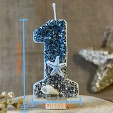 Trang trí bánh nến sinh nhật Tiệc kỷ niệm Đại dương Sáng tạo thủ công Tự làm - Nhiều màu - Xem 3