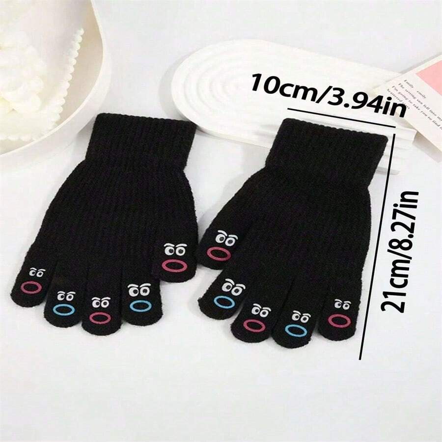 The Mouth Mouth Strange Glove Female Autumn Winter May Touch The Screen