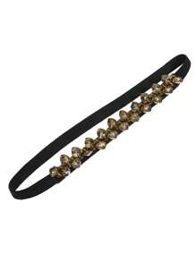 Fine Rhinestone Inlay Belt, Elastic Crystal Waist Chain, Simple Fashion Dress Decoration Belt, Party Wedding Accessories Decoration Skirt Belt, Women's Waist Seal Elastic Dress, Solid Color Retro Elegant Polyester Waist Belt, Suitable For All Seasons Fall, Autumn, Halloween - Multicolor - View 12