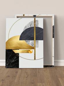 3 件装裱现代家居墙面装饰画，抽象形状图案艺术金色、黑色、明亮风格墙面艺术，白色高端墙面装饰，客厅、卧室、餐厅、办公室的完美礼物，包裹式画框 - 彩色 - 查看 23