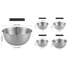 5 chiếc chậu rửa bằng thép không gỉ có vạch chia, chậu rửa salad, bát nấu ăn gia dụng, vạch chia, bát đựng dung tích, chậu rửa bát, giỏ thoát nước, chậu nướng và đánh trứng - Nhiều màu - Xem 13