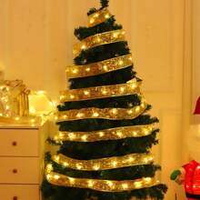 1 dây đèn LED chạy bằng pin Giáng sinh, trang trí cây thông Noel cho gia đình, tiệc tùng, phòng ngủ, phòng khách, trang trí phòng trang trí Giáng sinh đèn Giáng sinh trang trí phòng ngủ trang trí nhà trang trí tiệc lễ hội ngày lễ quà tặng giáng sinh lễ tạ ơn trang trí cây thông Noel đồ trang trí - Đèn dây ruy băng - Xem 7