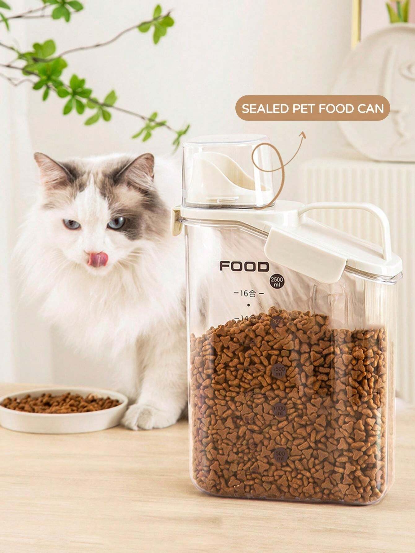 Pet Food Storage Container With Scoop And Handle Design, Moisture Proof