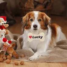 10/20 件空心木制狗骨头和爪子切口，4 英寸/10 厘米，木工 DIY 项目，派对装饰，绘画和手工制作 - 杏色 - 查看 6