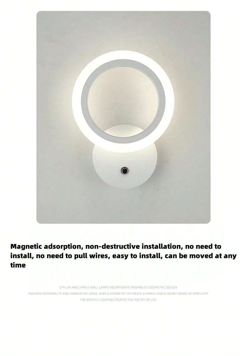 Creative Charging Wall Lamp, Bedside Night Light, Stairway & Corridor