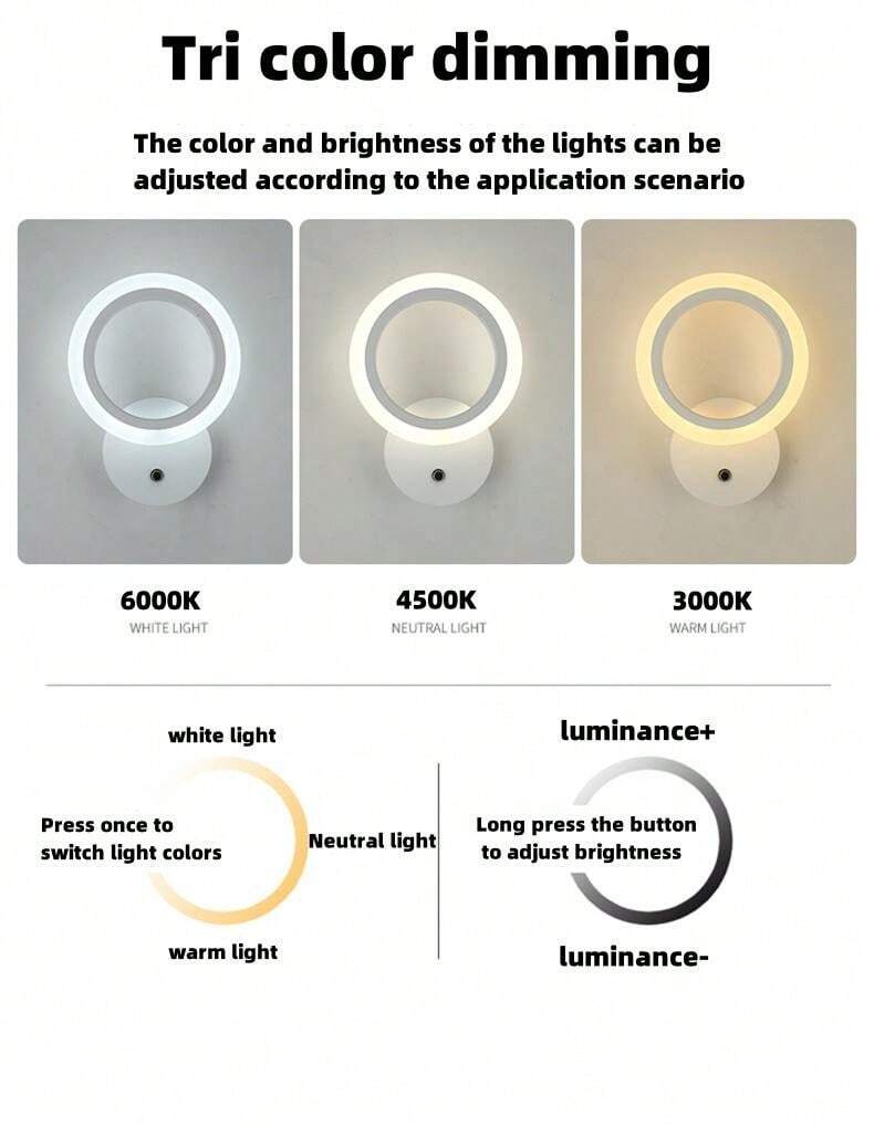 Creative Charging Wall Lamp, Bedside Night Light, Stairway & Corridor